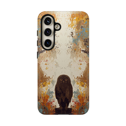 Samsung Galaxy S24 / Glossy Phone Case - Abstract Owl Design Phone Case