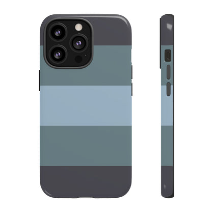 Shades of Blue Horizontal Stripe Pattern Phone Case - Blue Phone Case - iPhone 13 Pro / Glossy