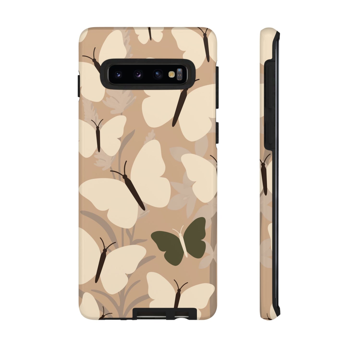 Phone Case - Minimalist Beige Butterfly Pattern Phone Case