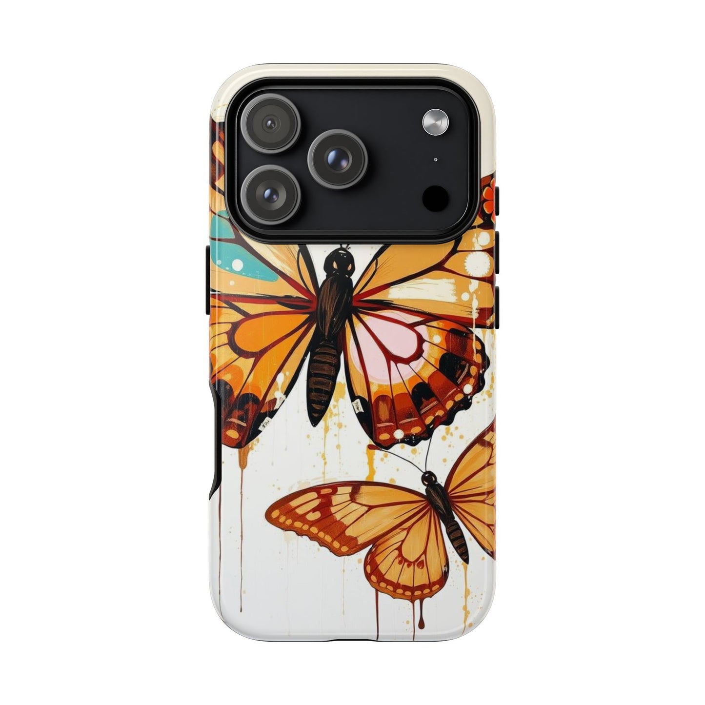 iPhone 17 Pro / Glossy Phone Case - Abstract Butterflies Design Phone Case