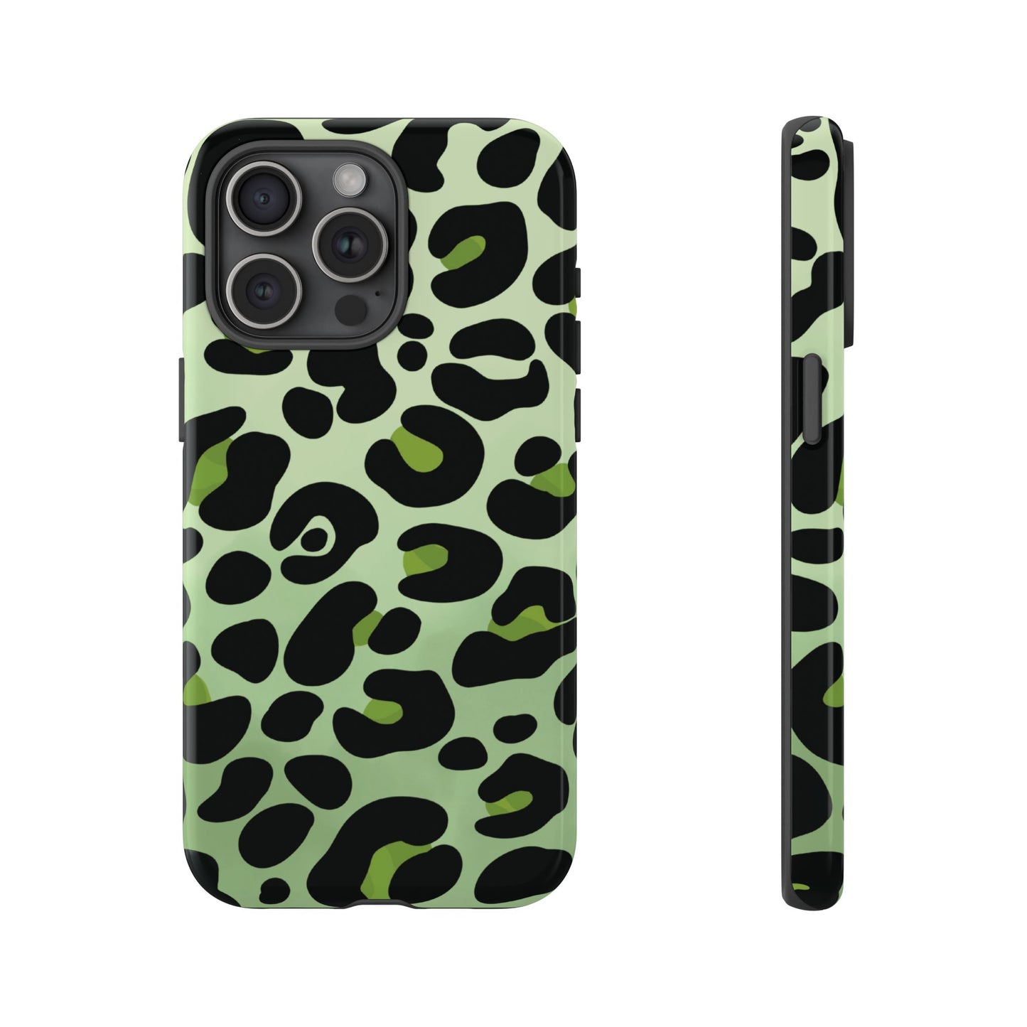 Chic Sage Leopard Print Phone Case