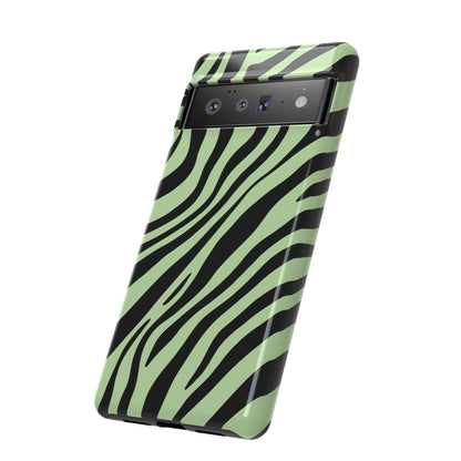 Modern Mint Zebra Print Phone Case
