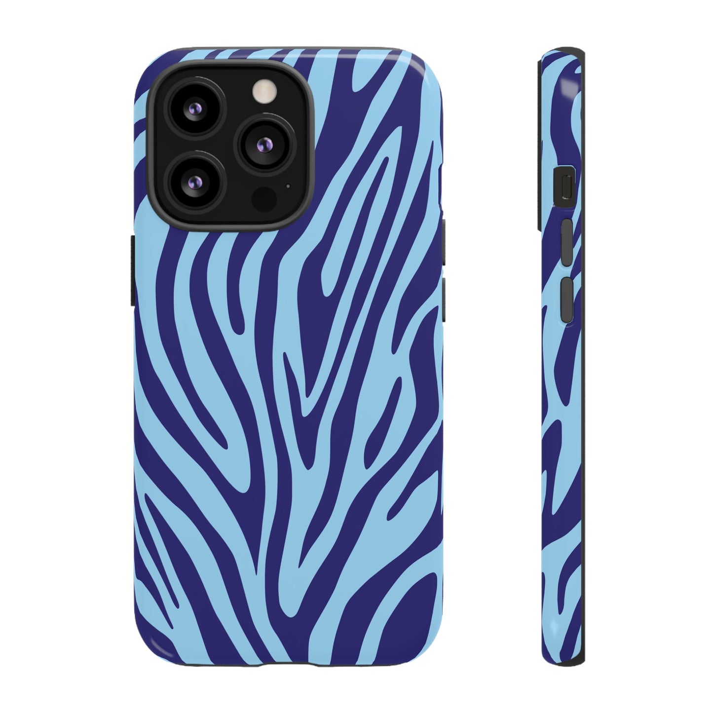 Boutique Sky Blue Tiger Print Phone Case