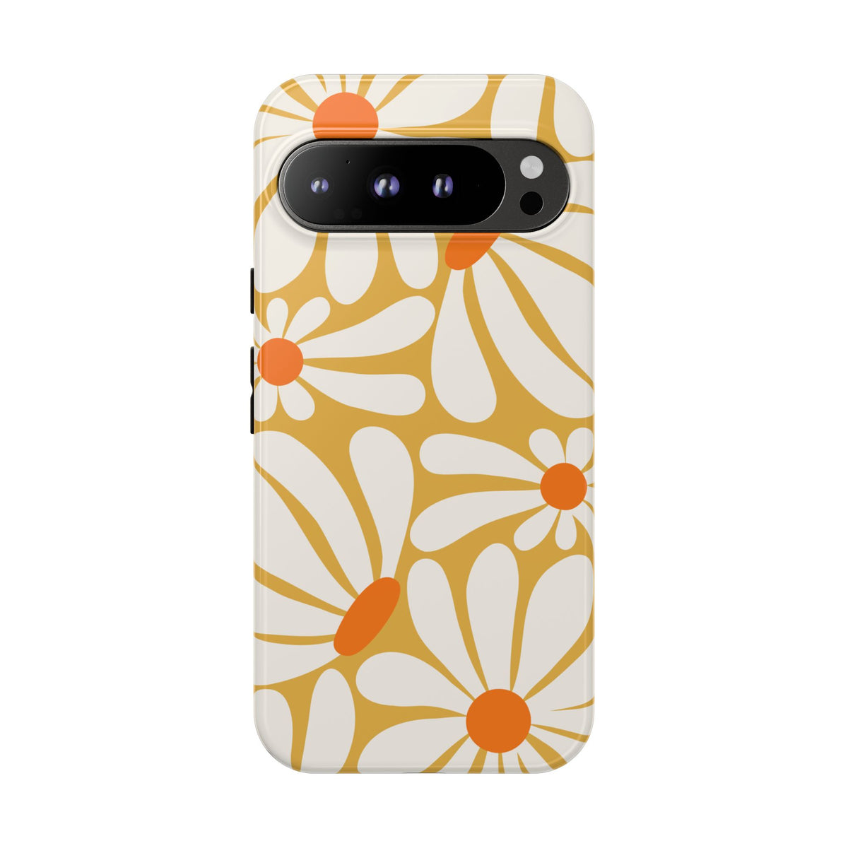 Retro Yellow Daisy Pattern Phone Case - Yellow Phone Case - Google Pixel 9 Pro XL / Glossy