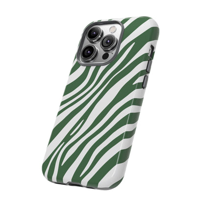 Modern Sage Zebra Print Phone Case