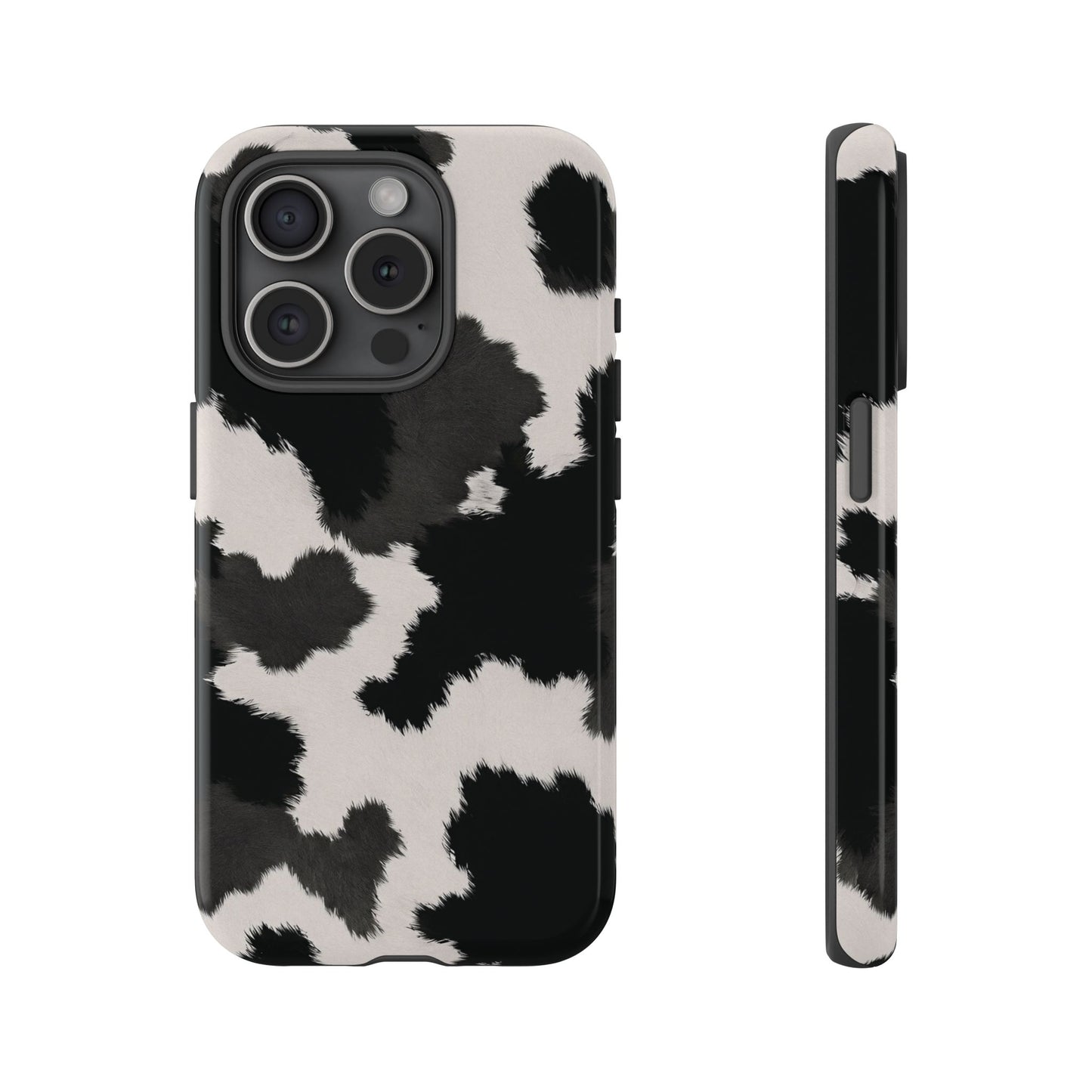 Modern Monochrome Cow Print Phone Case