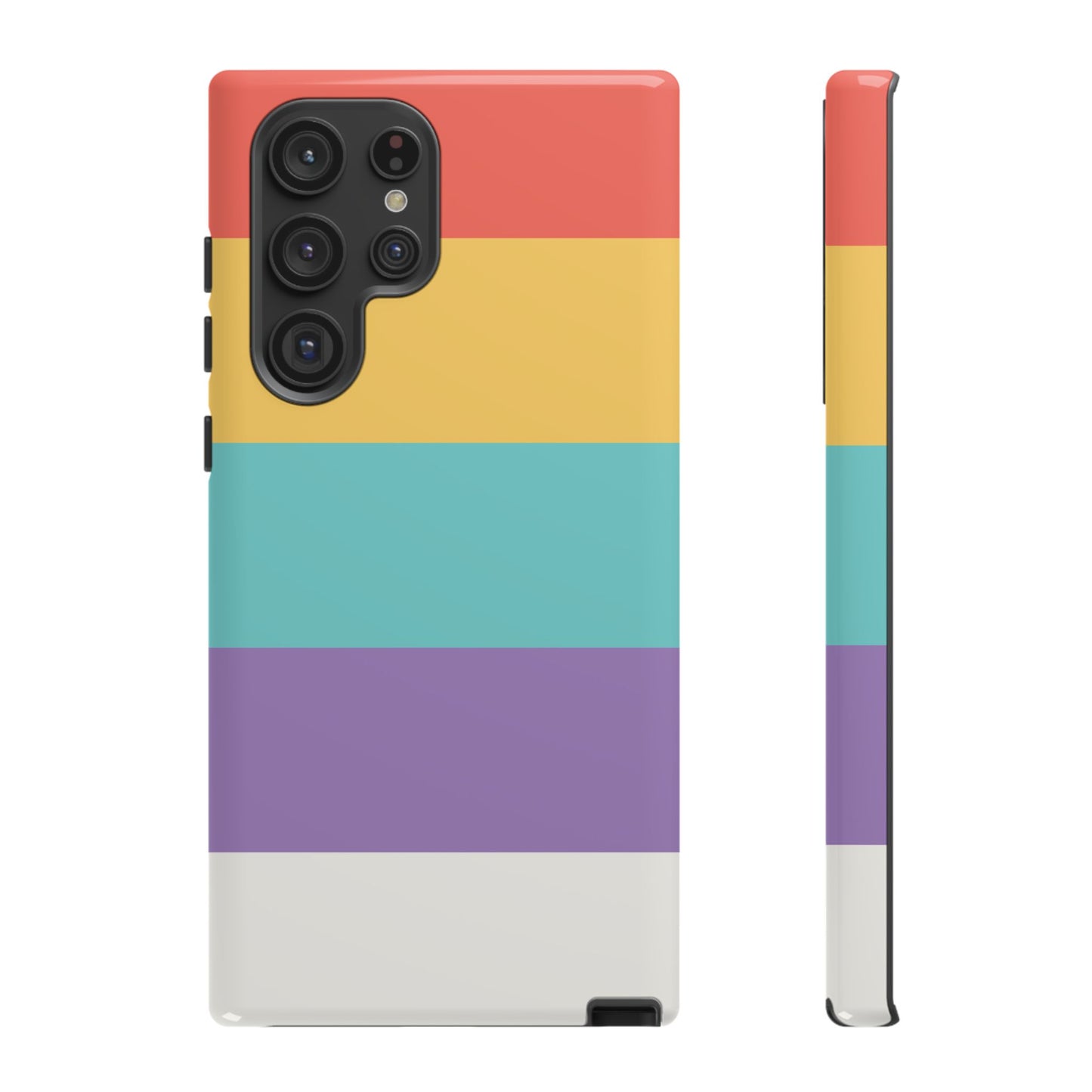 Pastel Rainbow Stripe Pattern Phone Case - Phone Case - Samsung Galaxy S22 Ultra / Glossy