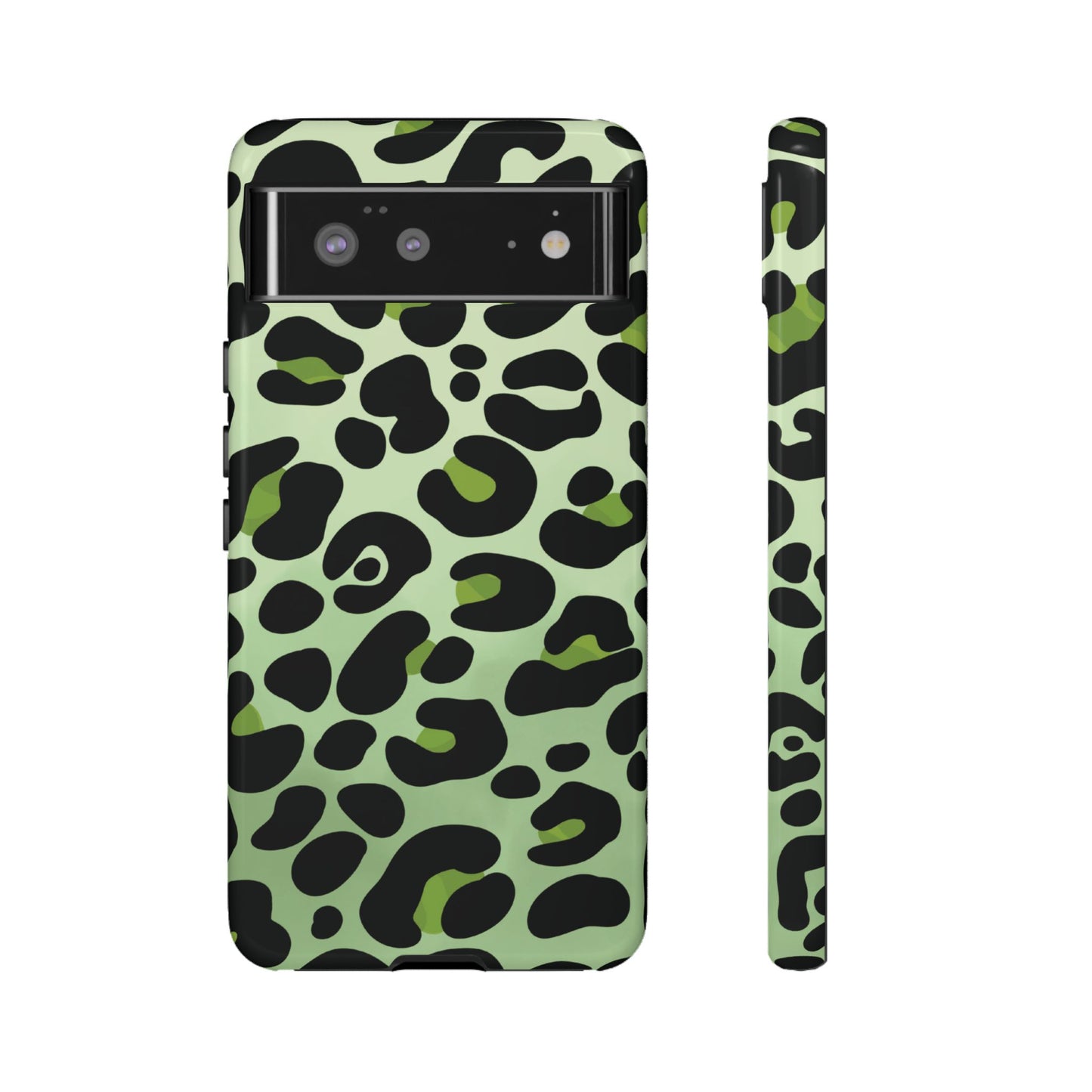 Chic Sage Leopard Print Phone Case
