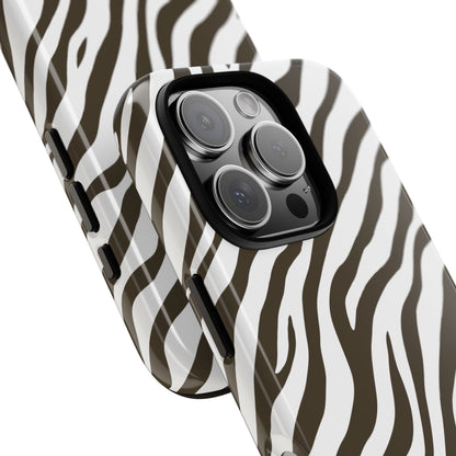 Stylish Mocha Zebra Print Phone Case