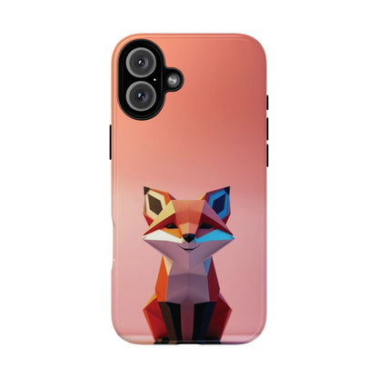 iPhone 16 Plus / Glossy Phone Case - Origami Fox Design Phone Case