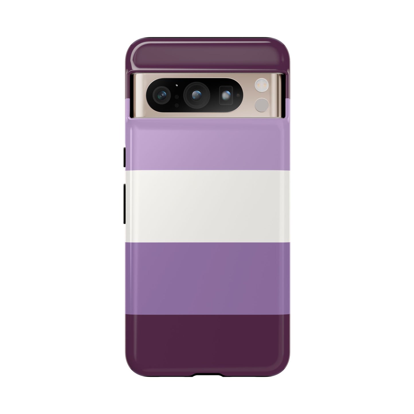 Google Pixel 8 Pro / Glossy Phone Case - Purple Stripe Pattern Phone Case