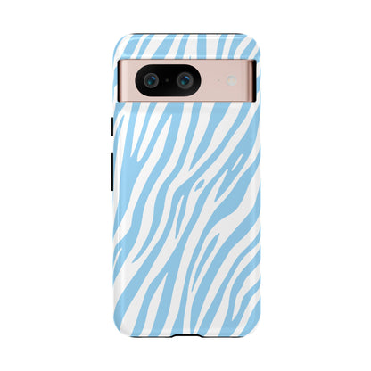 Sky Blue Tiger Print Phone Case