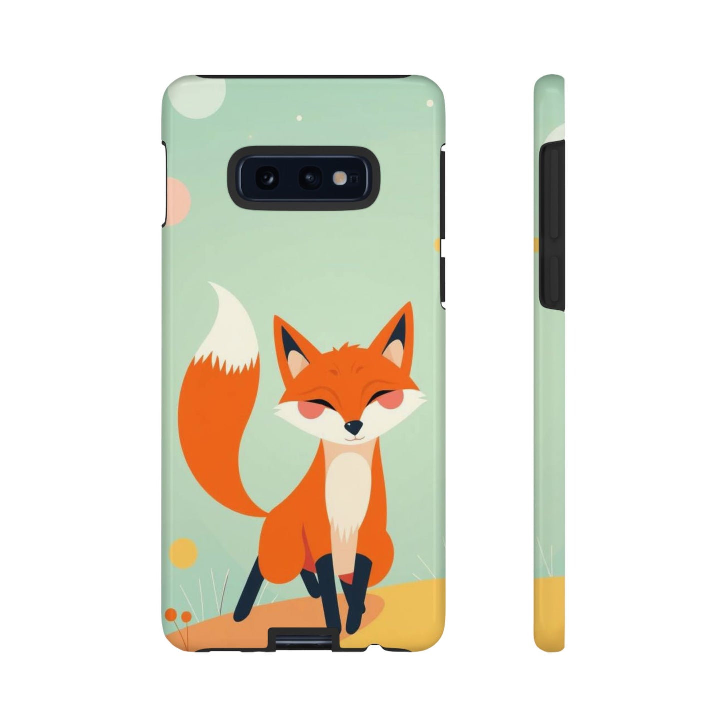 Samsung Galaxy S10E / Glossy Phone Case - Happy Fox Design Phone Case