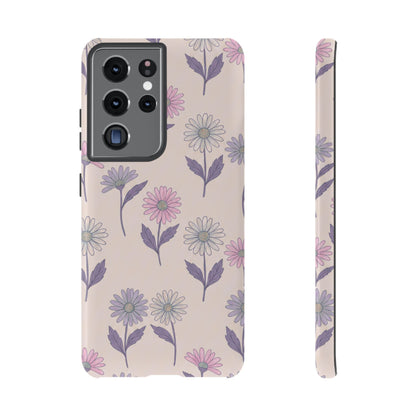 Pretty Pink & Purple Daisy Pattern Phone Case