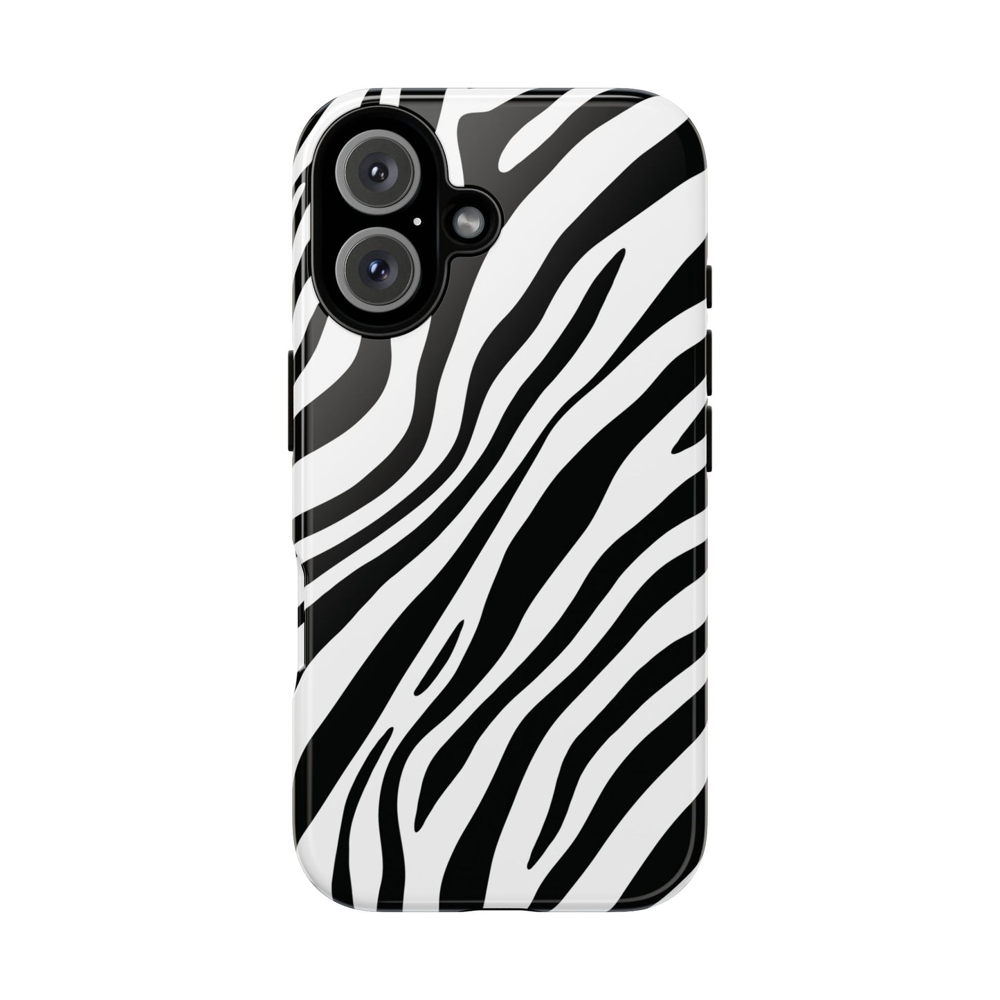 Modern Monochrome Zebra Print Phone Case