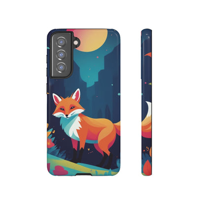 Samsung Galaxy S21 FE / Glossy Phone Case - Stylised Fox Design Phone Case