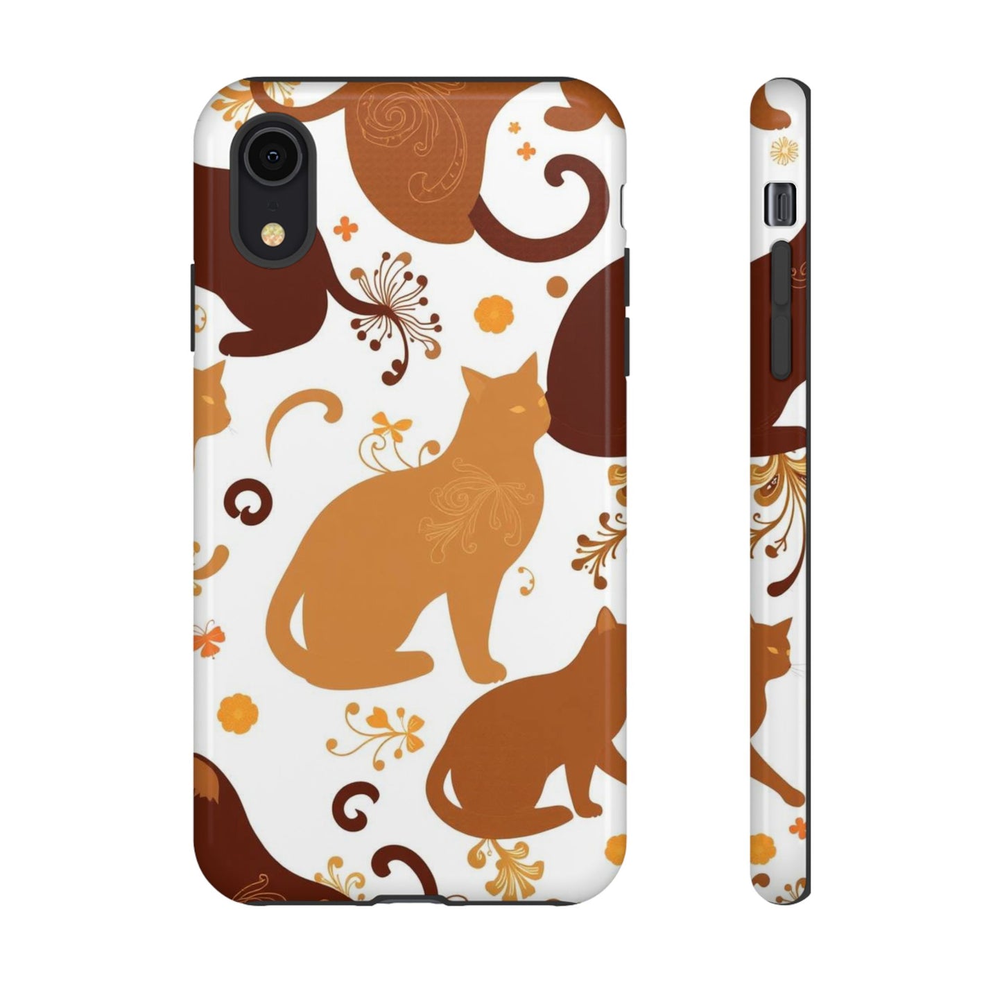 iPhone XR / Glossy Phone Case - Abstract Cat Pattern Phone Case