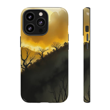iPhone 13 Pro / Glossy Phone Case - Eerie Graveyard Watercolour Design Phone Case