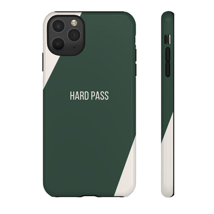iPhone 11 Pro Max / Glossy Phone Case - Sassy Statement Case ’Hard Pass’ in Green & White