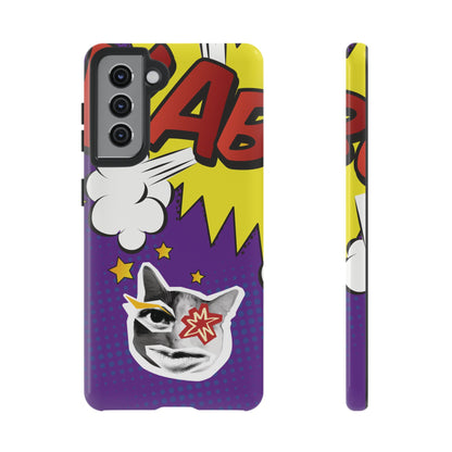 Bold Purple Pop Art Cat Phone Case - Purple Phone Case - Samsung Galaxy S21 / Glossy