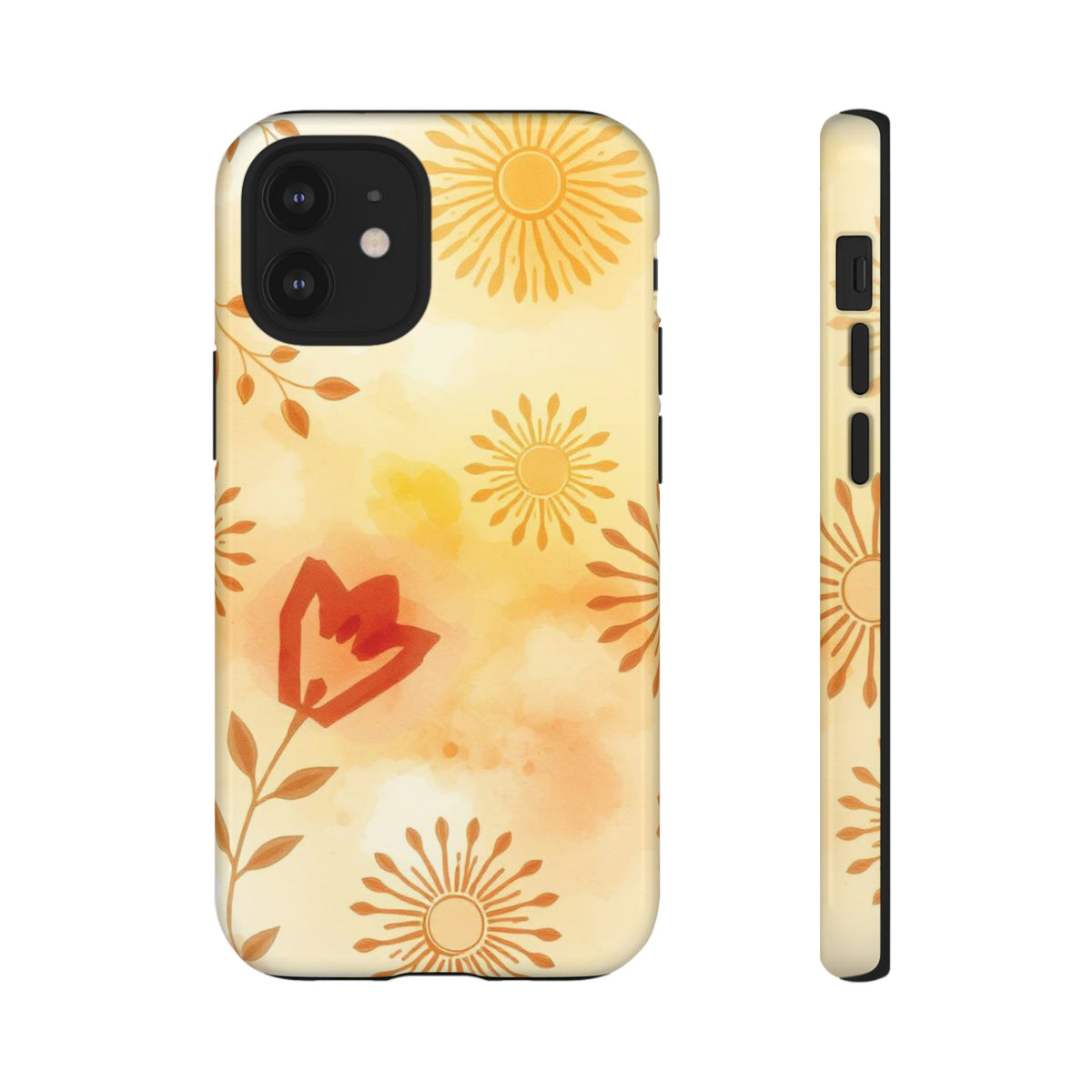 Boho Chic Watercolour Pattern Phone Case - Multicolor Phone Case - iPhone 12 Mini / Glossy