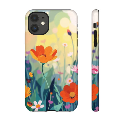 iPhone 11 / Glossy Phone Case - Pop Art Style Wildflower Design Phone Case