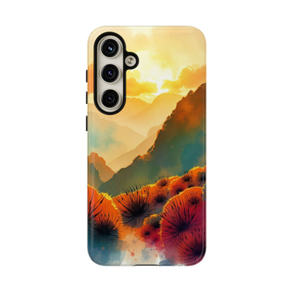 Samsung Galaxy S24 Plus / Glossy Phone Case - Ideallic Watercolour Sunset Design Phone Case