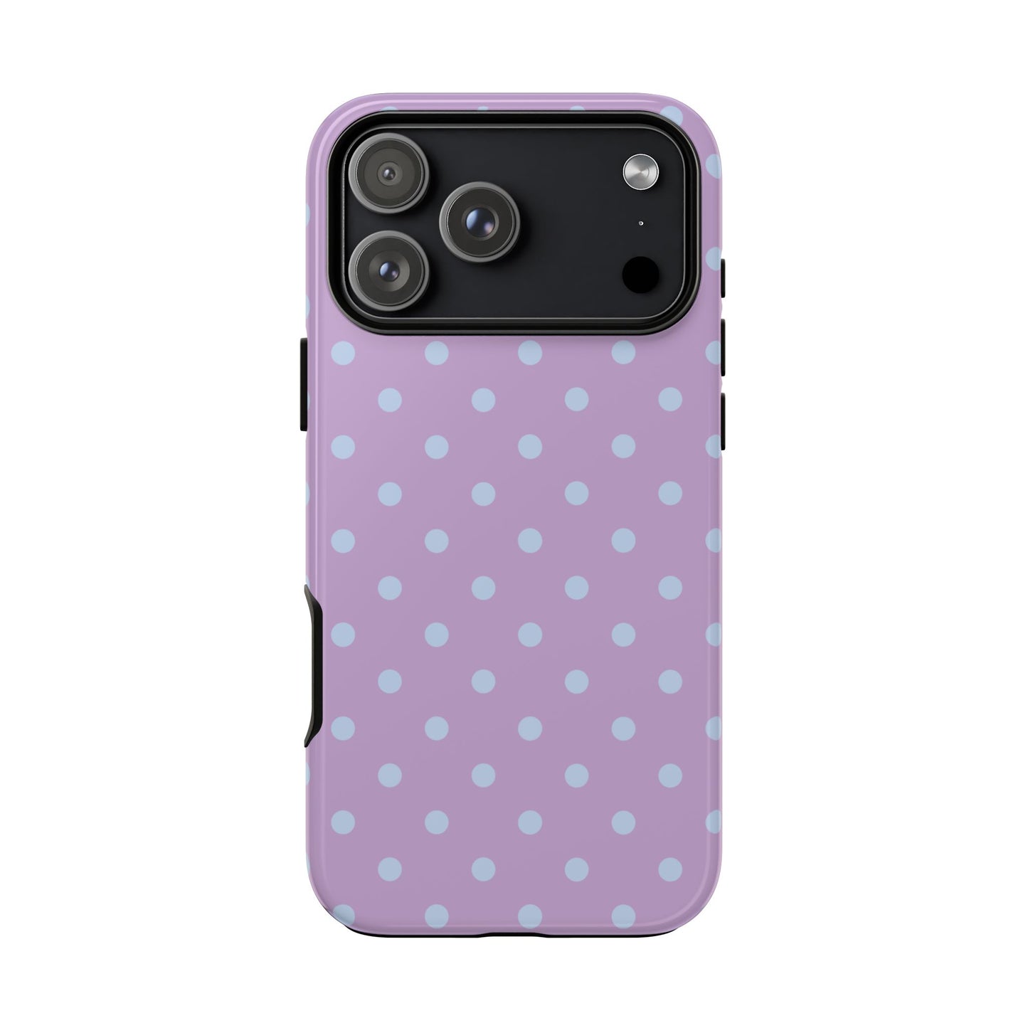 Trendy Lilac & Ice Blue Dot Pattern Phone Case