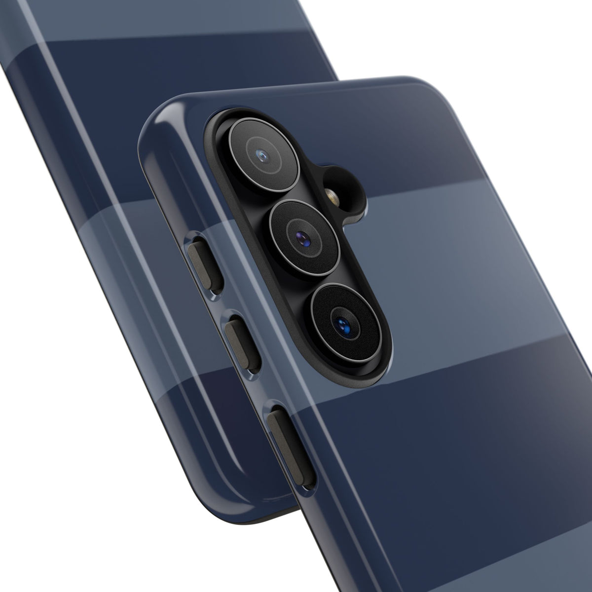 Dark Blue Horizontal Stripe Pattern Phone Case - Blue Phone Case