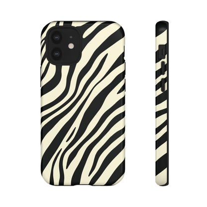 Modern Neutral Zebra Print Phone Case