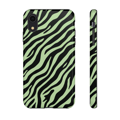 Stylish Mint Zebra Print Phone Case