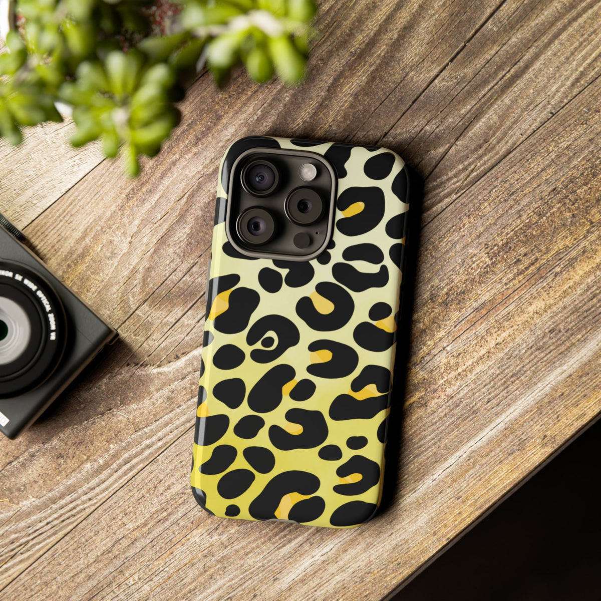 Classic Golden Leopard Print Phone Case - Yellow Phone Case