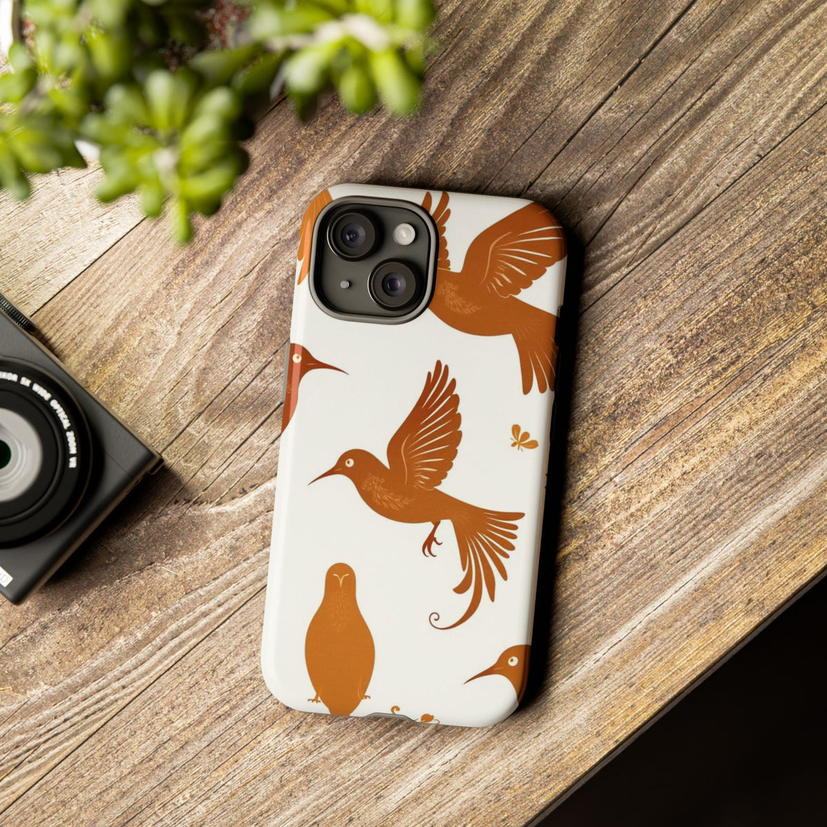 Abstract Bird Pattern Phone Case - Multicolor Phone Case