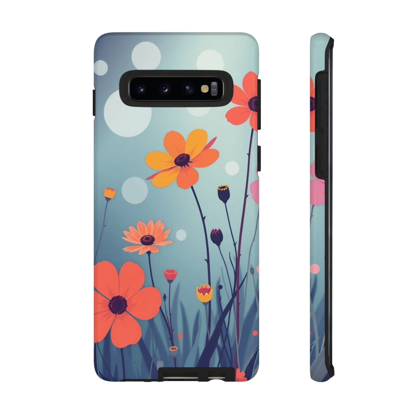Samsung Galaxy S10 / Glossy Phone Case - Vibrant Wildflowers Design Phone Case