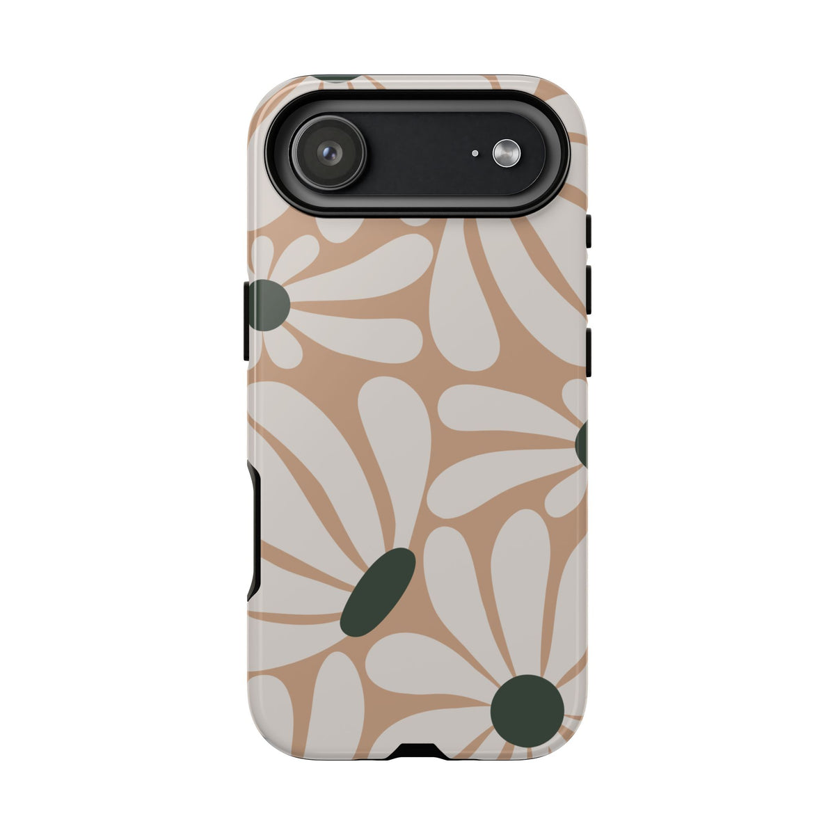 Retro Beige & White Daisy Pattern Phone Case - Beige Phone Case - iPhone 17 Air / Glossy