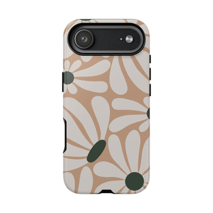 Retro Beige & White Daisy Pattern Phone Case - Beige Phone Case - iPhone 17 Air / Glossy