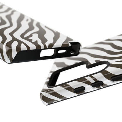 Stylish Mocha Zebra Print Phone Case