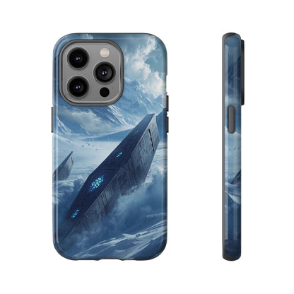 iPhone 14 Pro / Glossy Phone Case - Frozen Alien Wreckage Sci-fi Phone Case