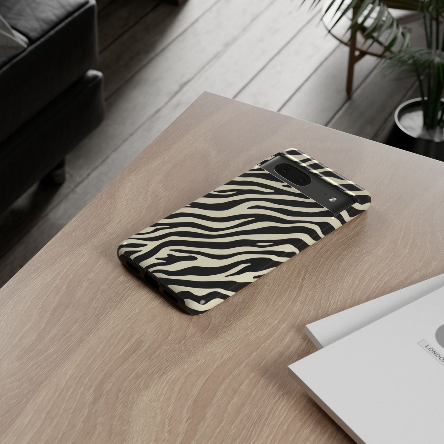 Chic Ivory Zebra Print Phone Case