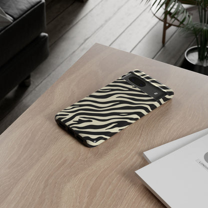 Chic Ivory Zebra Print Phone Case