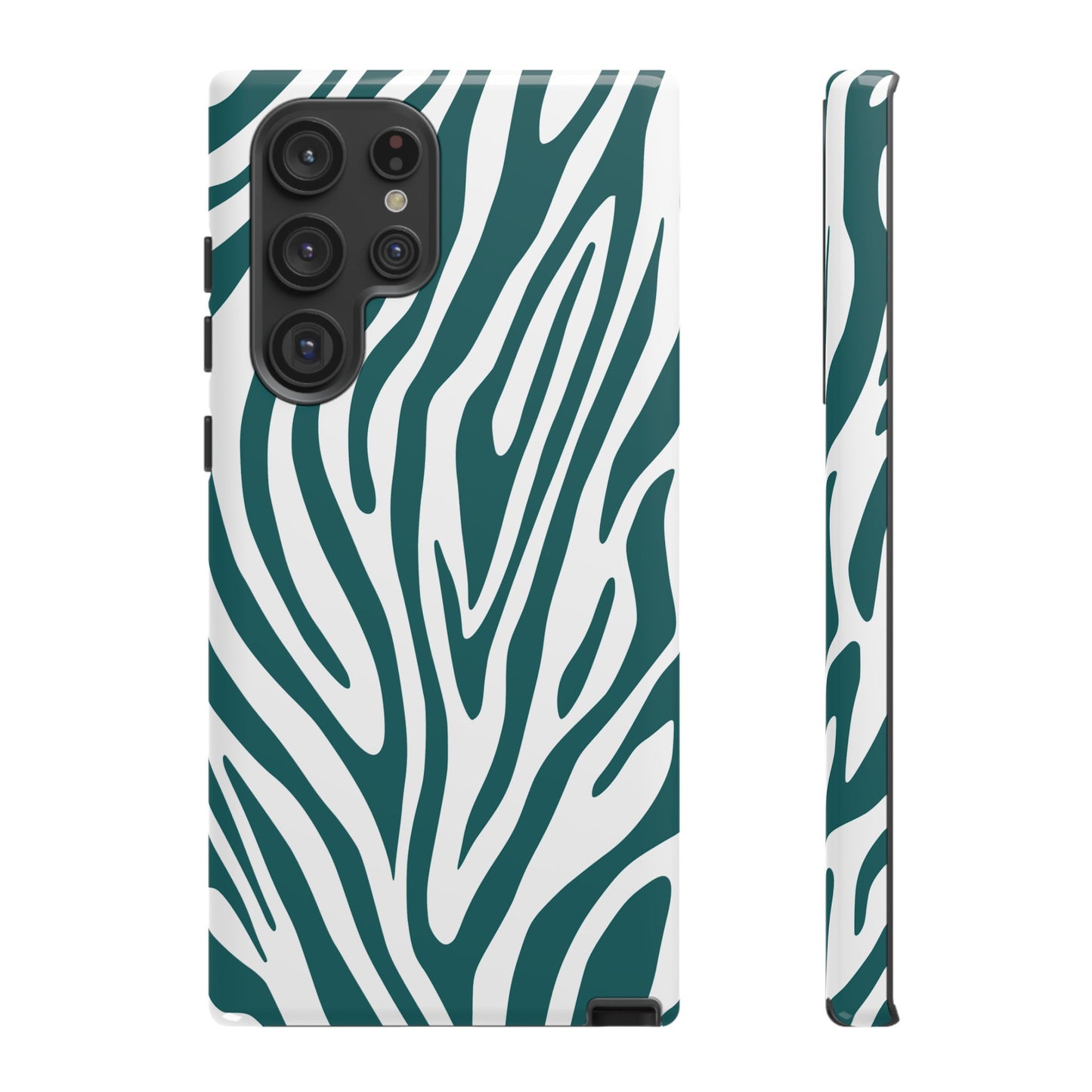 Graphic Teal Tiger Print Phone Case