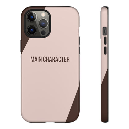iPhone 12 Pro Max / Glossy Phone Case - Sassy Statement Case ’Main Character’ in Pink & Brown