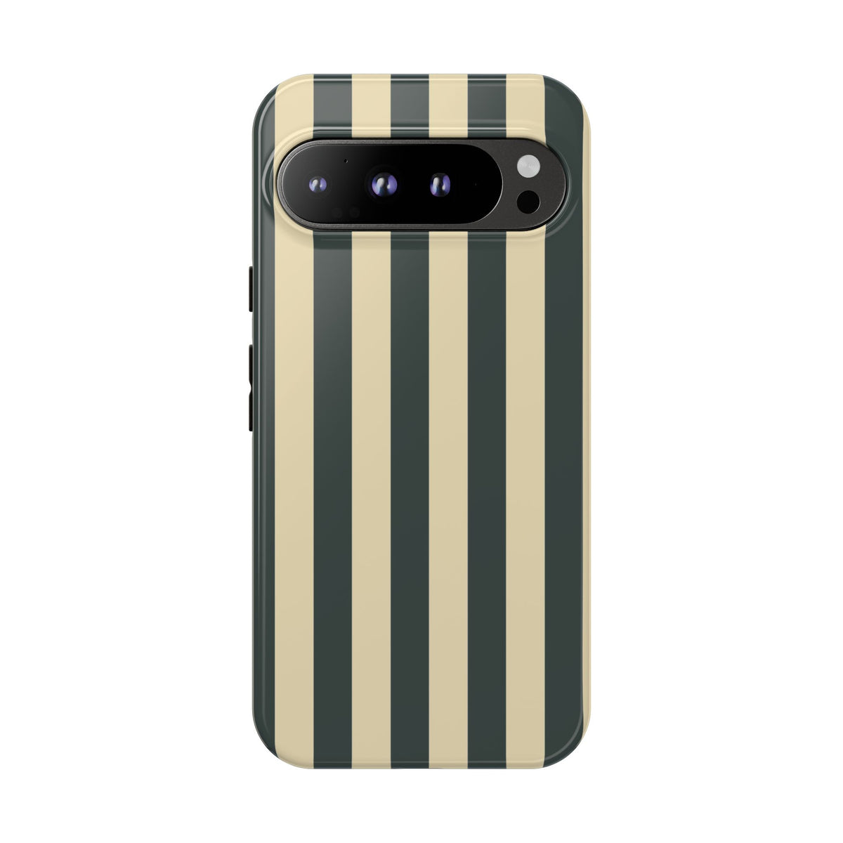 Green & Beige Stripe Pattern Phone Case - Green Phone Case - Google Pixel 9 Pro XL / Glossy