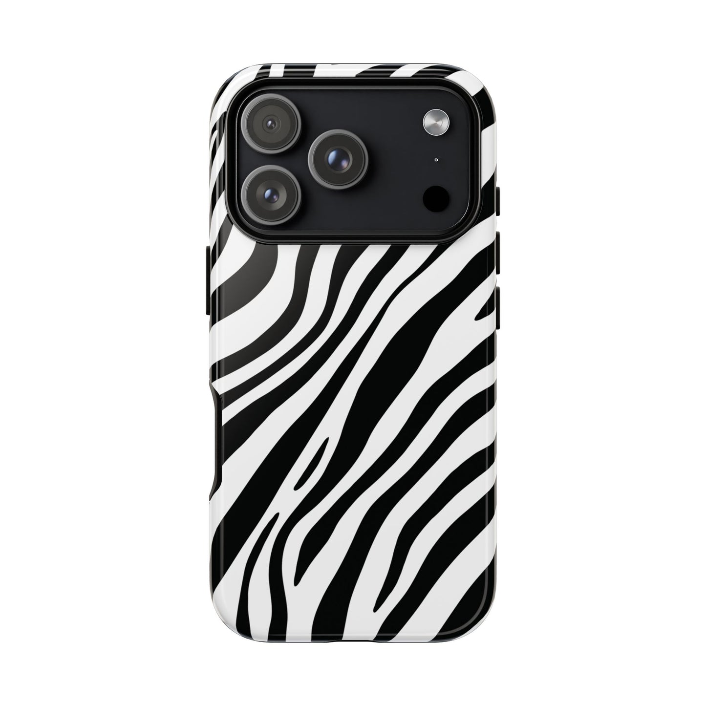 Modern Monochrome Zebra Print Phone Case