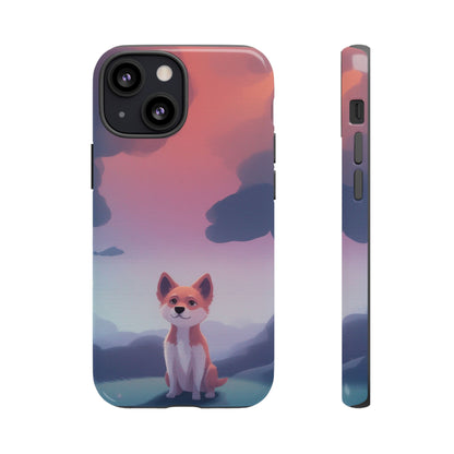 iPhone 13 Mini / Glossy Phone Case - Cute Dog & Cloud Design Phone Case