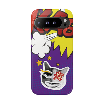 Bold Purple Pop Art Cat Phone Case - Purple Phone Case - Google Pixel 9 Pro XL / Glossy