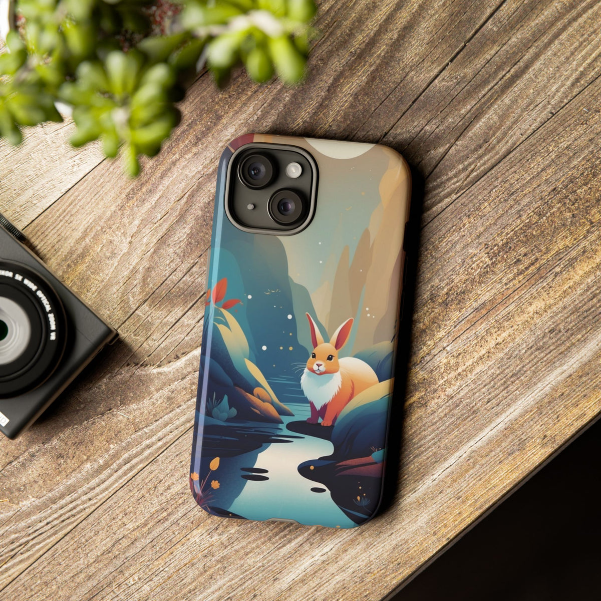 Stylised Rabbit Design Phone Case - Multicolor Phone Case