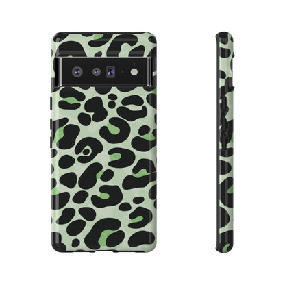 Chic Sage Leopard Print Phone Case