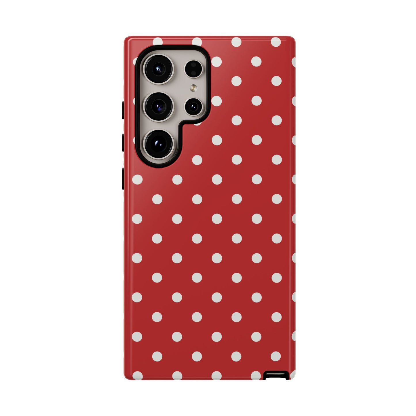 Red with White Dot Pattern Phone Case