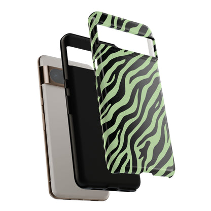 Stylish Mint Zebra Print Phone Case